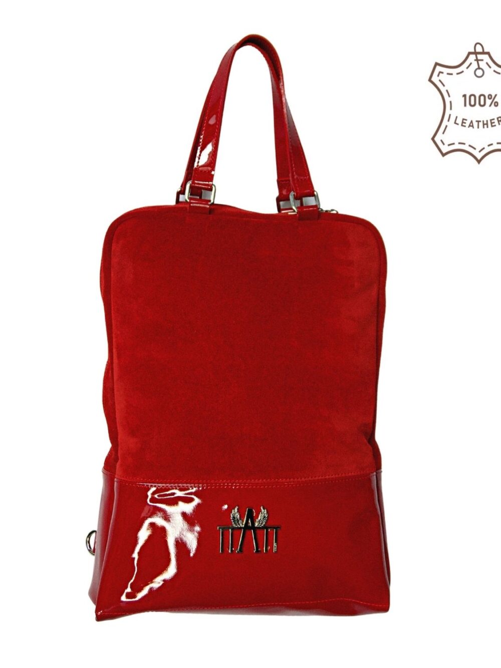 Plecak Backpack czerwony lakierek